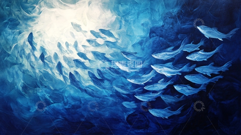 高清大图下载【趣麦麦图】鱼群艺术画