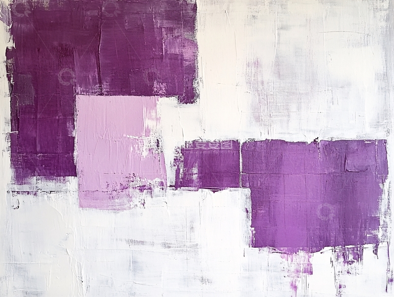 高清大图下载【趣麦麦图】紫色几何画作