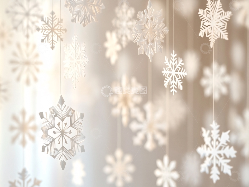 高清大图下载【趣麦麦图】圣诞雪花壁纸