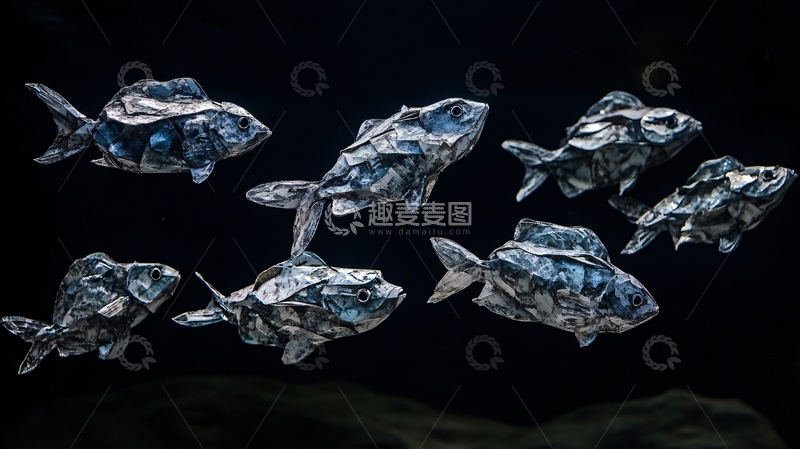 高清大图下载【趣麦麦图】水晶鱼群