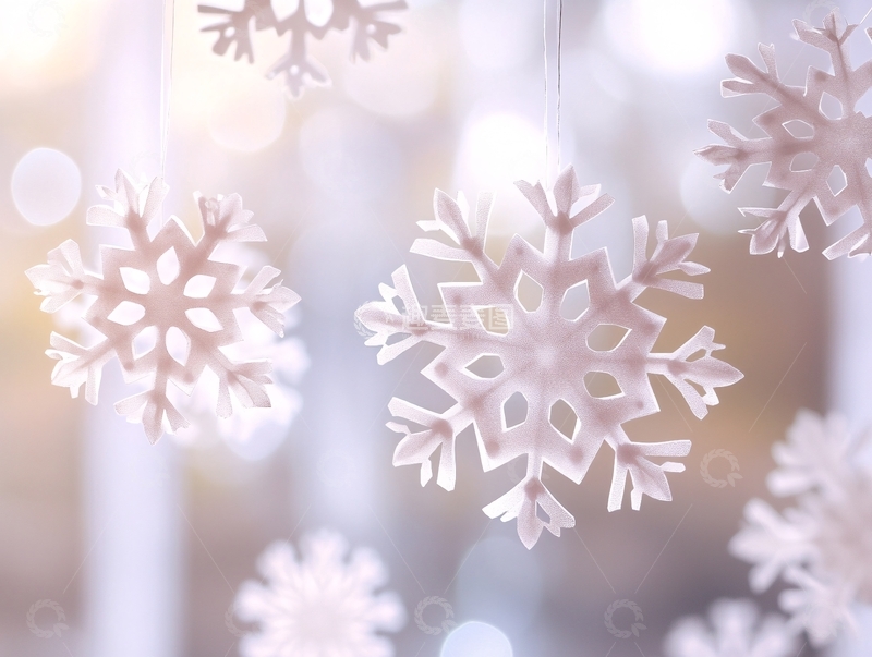 高清大图下载【趣麦麦图】雪花装饰灯