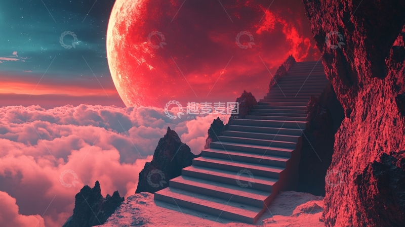 高清大图下载【趣麦麦图】梦想的阶梯