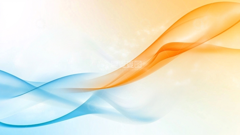 高清大图下载【趣麦麦图】-热情橙色静谧蓝色背景