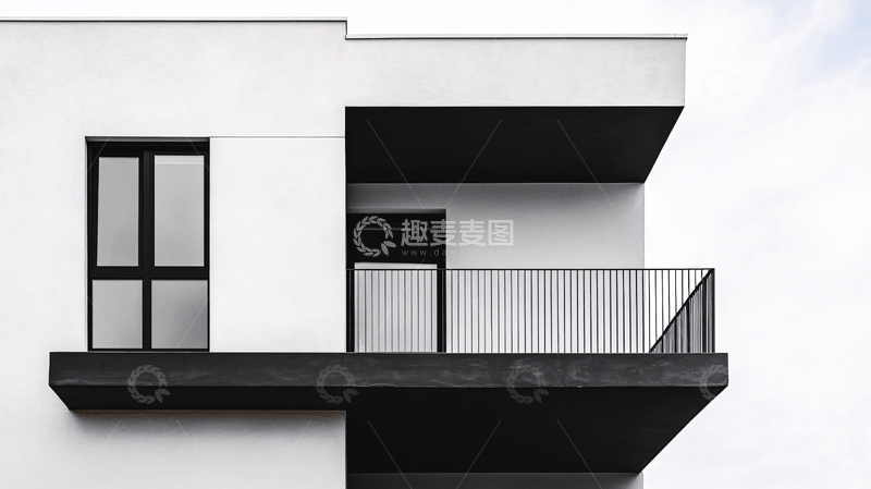 高清大图下载【趣麦麦图】黑白灰极简地产