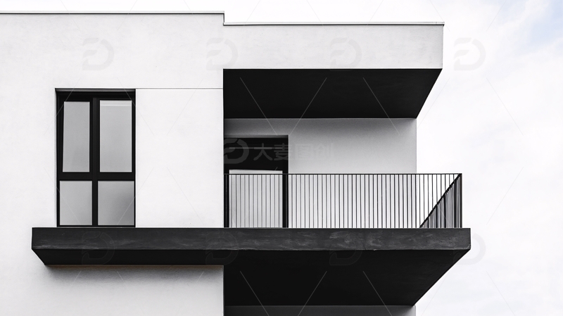 黑白灰极简地产