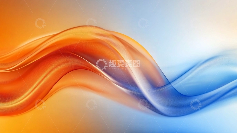 高清大图下载【趣麦麦图】-热情橙色静谧蓝色背景3