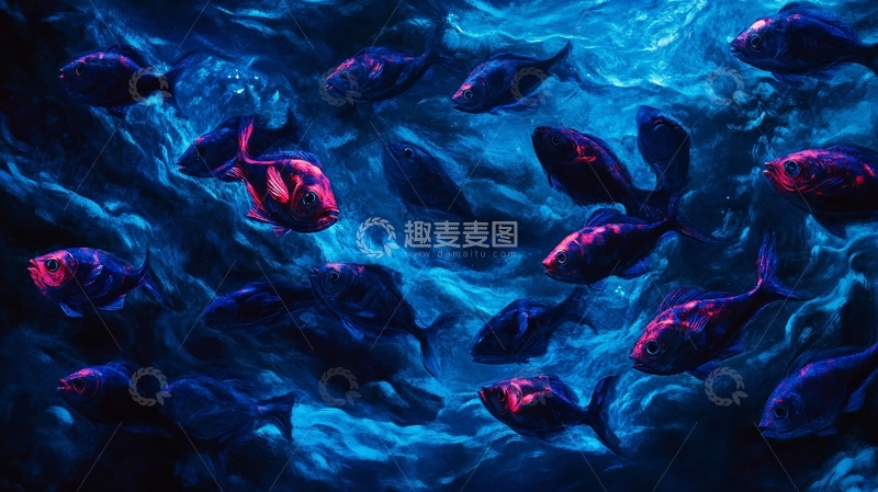 高清大图下载【趣麦麦图】鱼群特写壁纸24