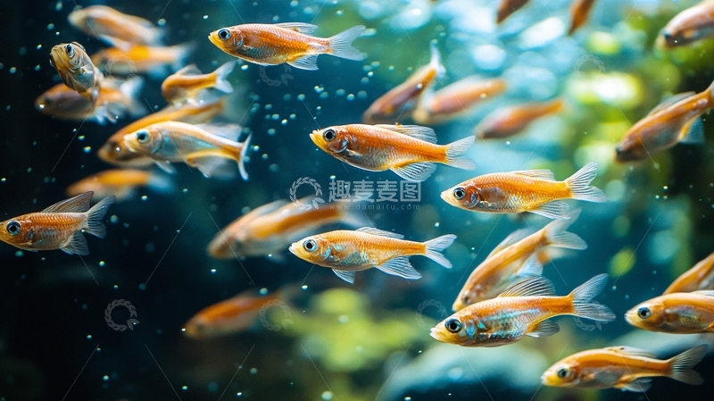 高清大图下载【趣麦麦图】鱼群特写壁纸23
