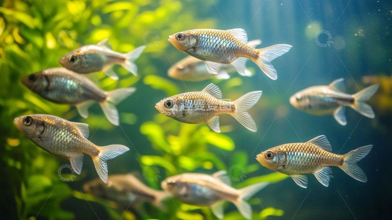 高清大图下载【趣麦麦图】鱼缸里的鲫鱼1