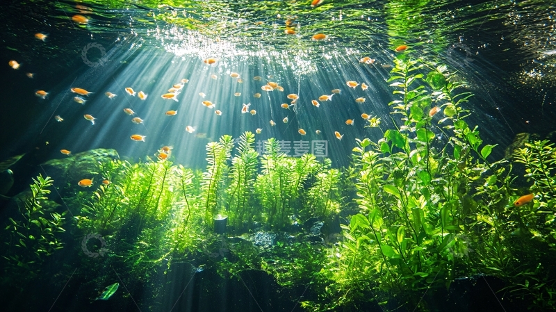 高清大图下载【趣麦麦图】水下生长植物