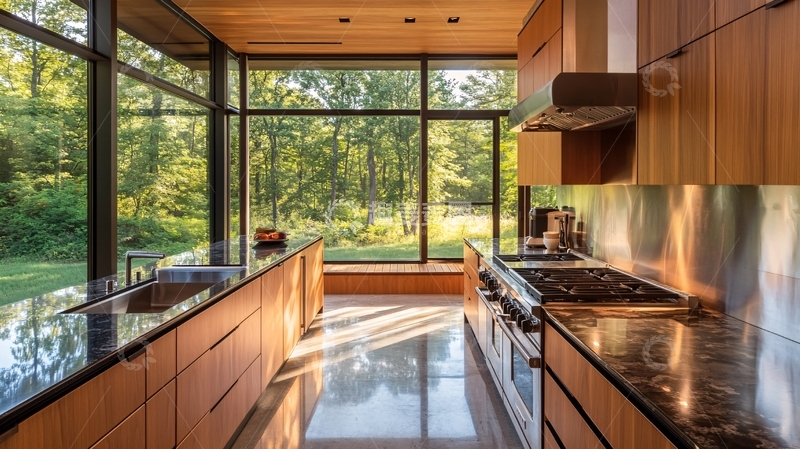 高清大图下载【趣麦麦图】厨房玻璃窗