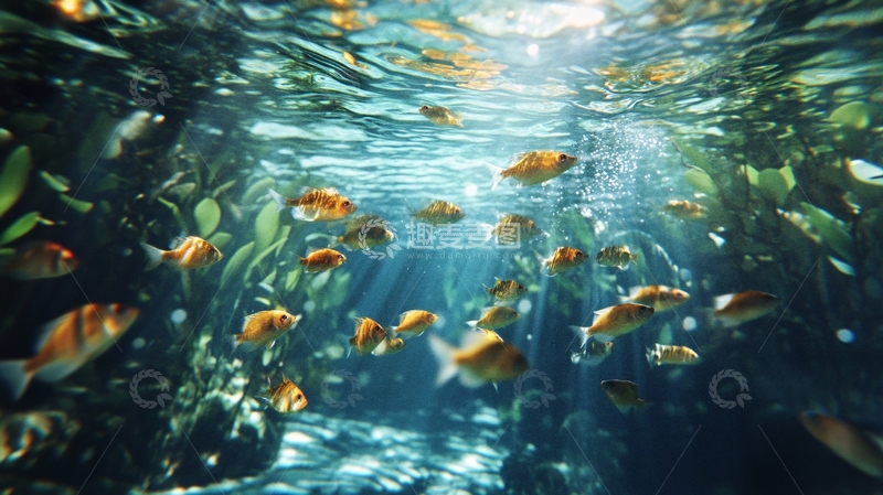 高清大图下载【趣麦麦图】鱼群之美