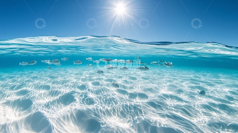 高清大图下载【趣麦麦图】水下砂滩