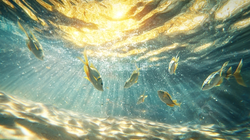 高清大图下载【趣麦麦图】鱼群之美1