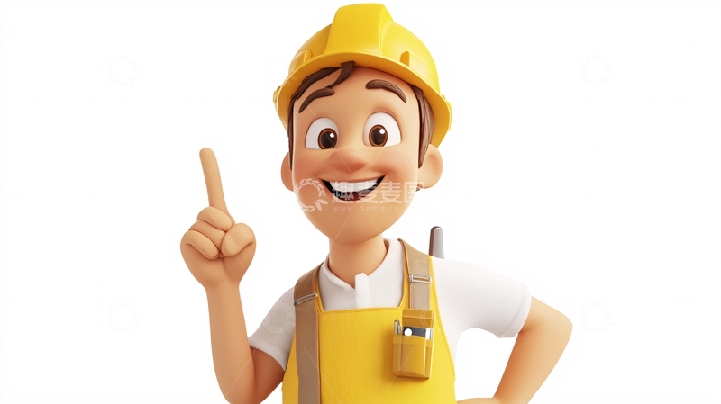 高清大图下载【趣麦麦图】卡通开心工匠头像6