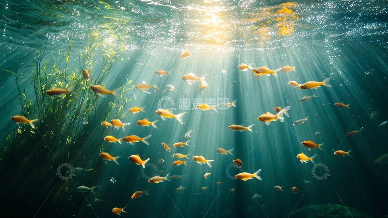 高清大图下载【趣麦麦图】海洋海底鱼群