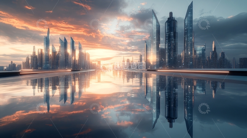 高清大图下载【趣麦麦图】镜像城市晨曦