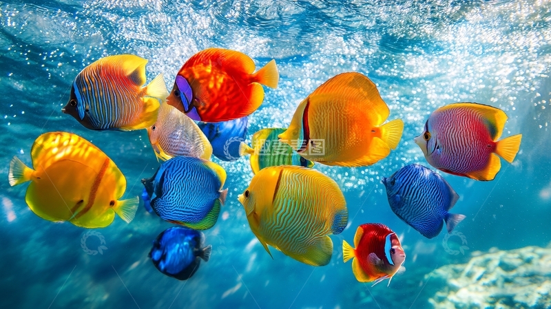 高清大图下载【趣麦麦图】鱼群特写壁纸17