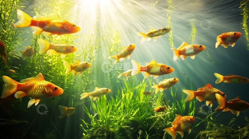 高清大图下载【趣麦麦图】-鱼群特写壁纸15