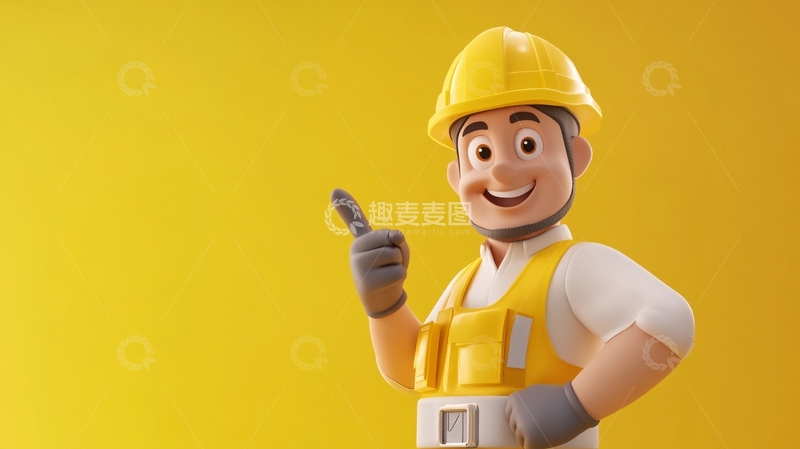 高清大图下载【趣麦麦图】卡通开心工匠头像8