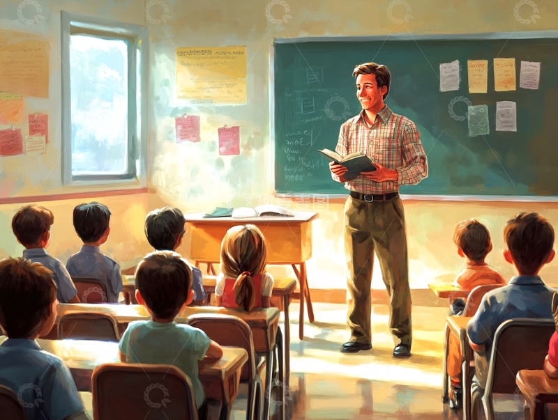 高清大图下载【趣麦麦图】教室插画2