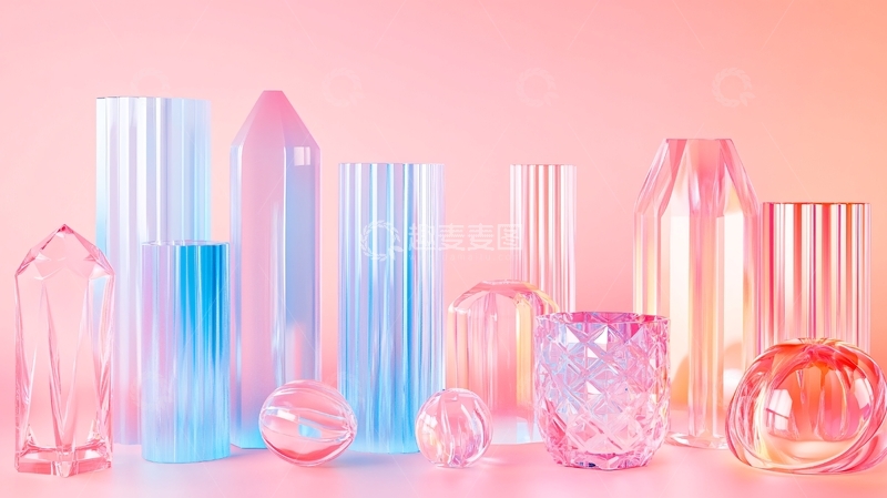 高清大图下载【趣麦麦图】护肤品镭射背景