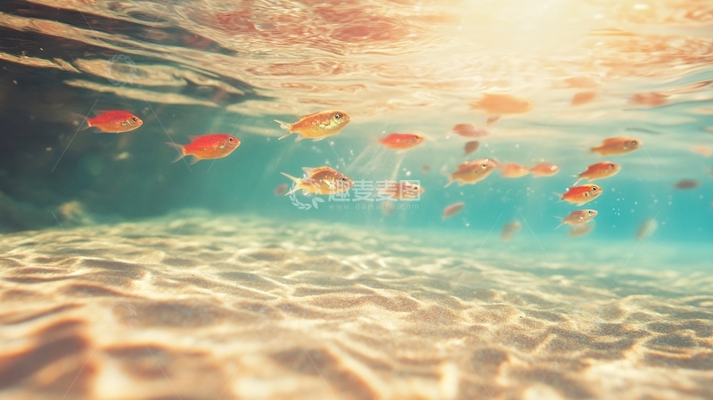 高清大图下载【趣麦麦图】清澈水底的鱼
