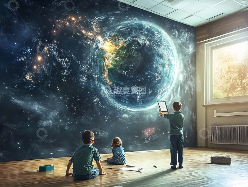 高清大图下载【趣麦麦图】宇宙壁画