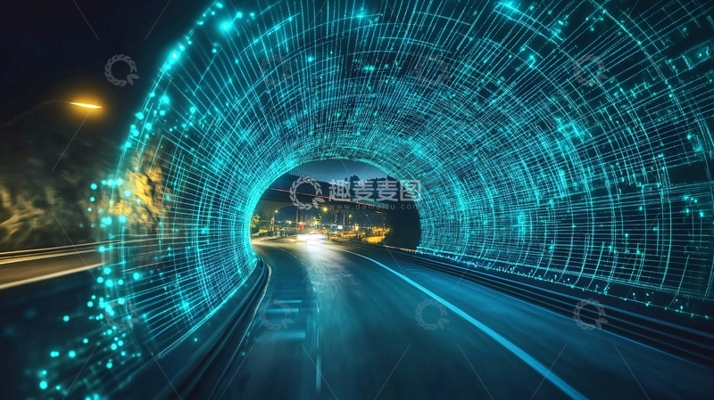 高清大图下载【趣麦麦图】隧道科技展板