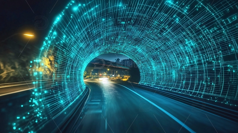 高清大图下载【趣麦麦图】隧道科技展板