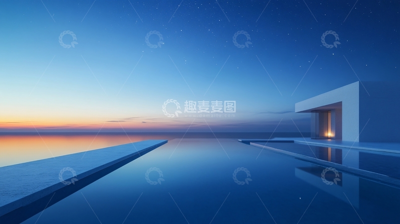 高清大图下载【趣麦麦图】夕阳海景浴缸