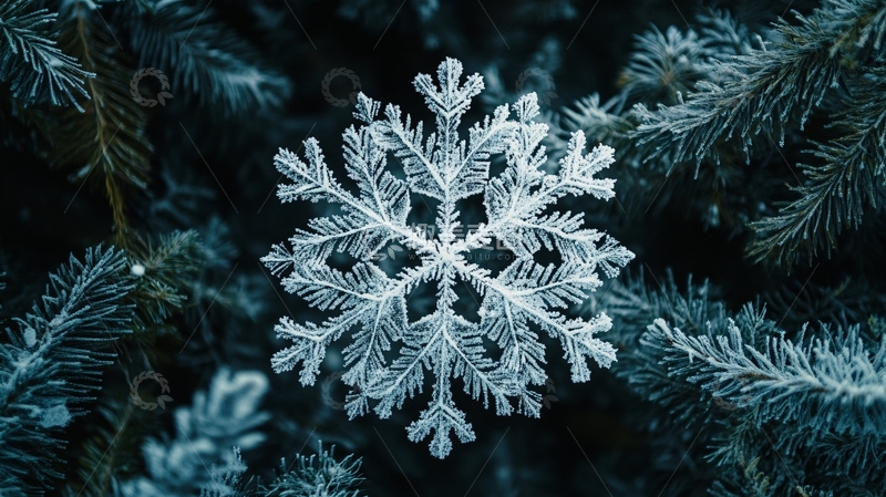 高清大图下载【趣麦麦图】霜降雪花