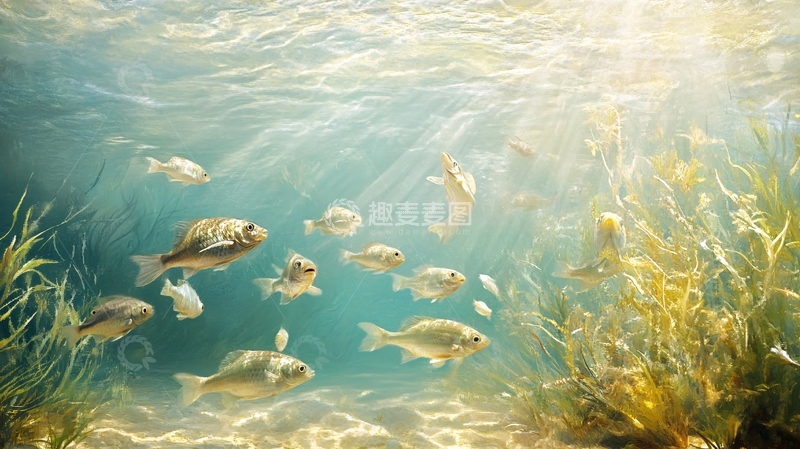 高清大图下载【趣麦麦图】鱼群特写壁纸18