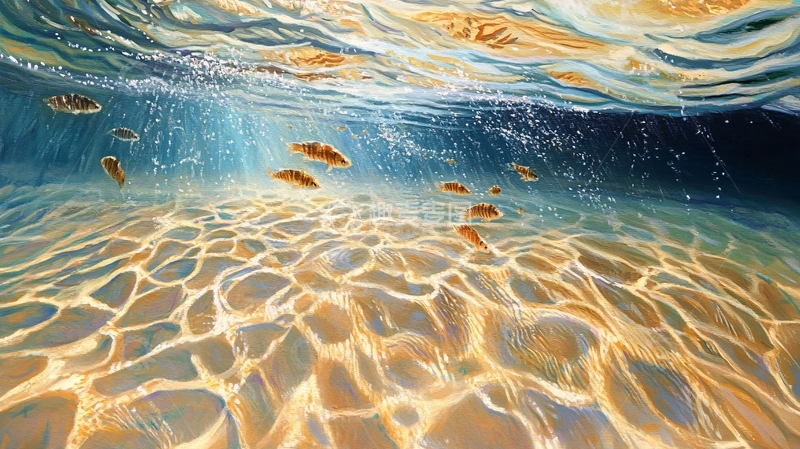 高清大图下载【趣麦麦图】梦幻水底砂石