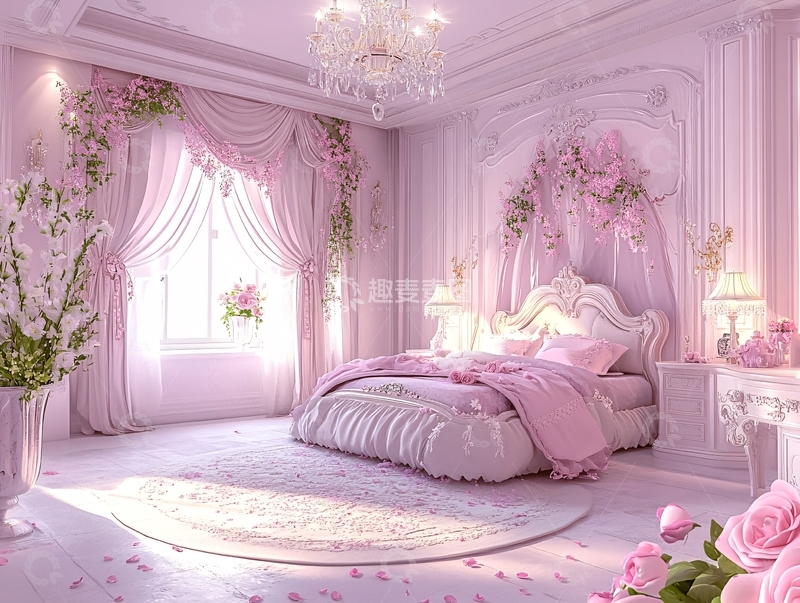 高清大图下载【趣麦麦图】-浪漫温馨粉色主题场景4