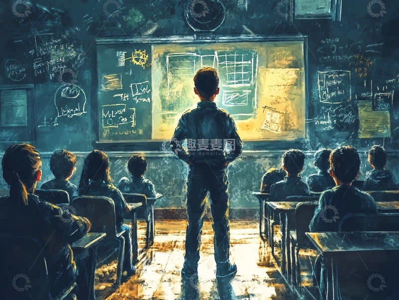 高清大图下载【趣麦麦图】教室插画3