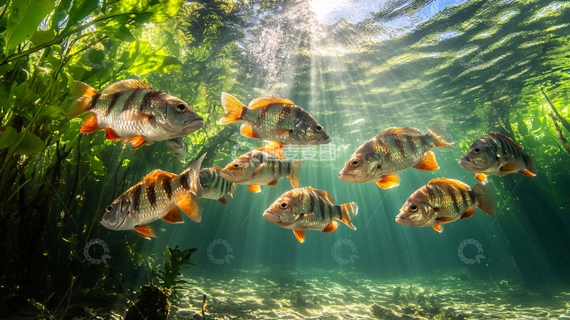 高清大图下载【趣麦麦图】鱼群特写壁纸21