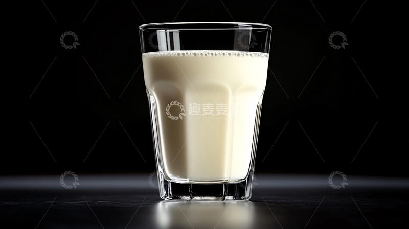 高清大图下载【趣麦麦图】牛奶玻璃杯1