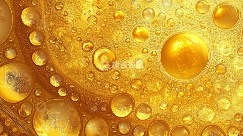 高清大图下载【趣麦麦图】金色气泡背景图