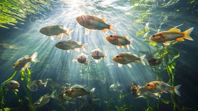 高清大图下载【趣麦麦图】水底的鱼儿