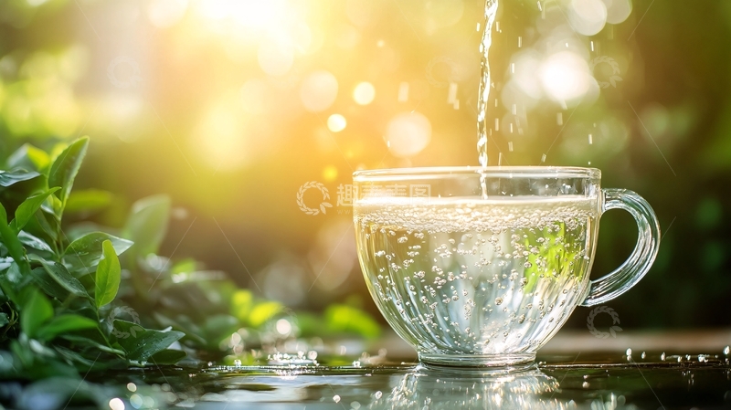 高清大图下载【趣麦麦图】逆光茶汤1