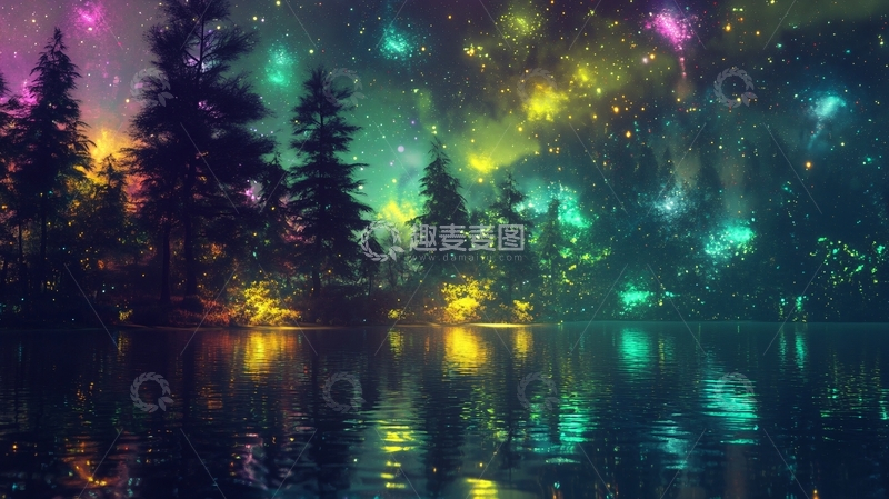 高清大图下载【趣麦麦图】梦幻湖面