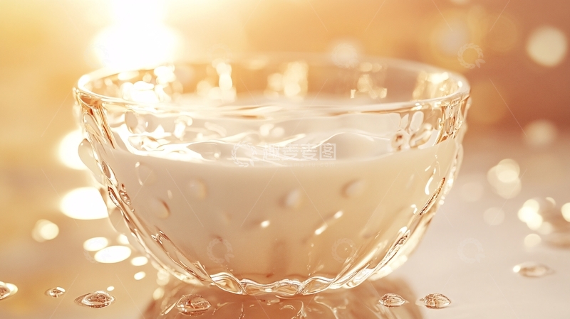 高清大图下载【趣麦麦图】牛奶玻璃杯4