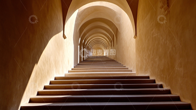 高清大图下载【趣麦麦图】塔内阶梯