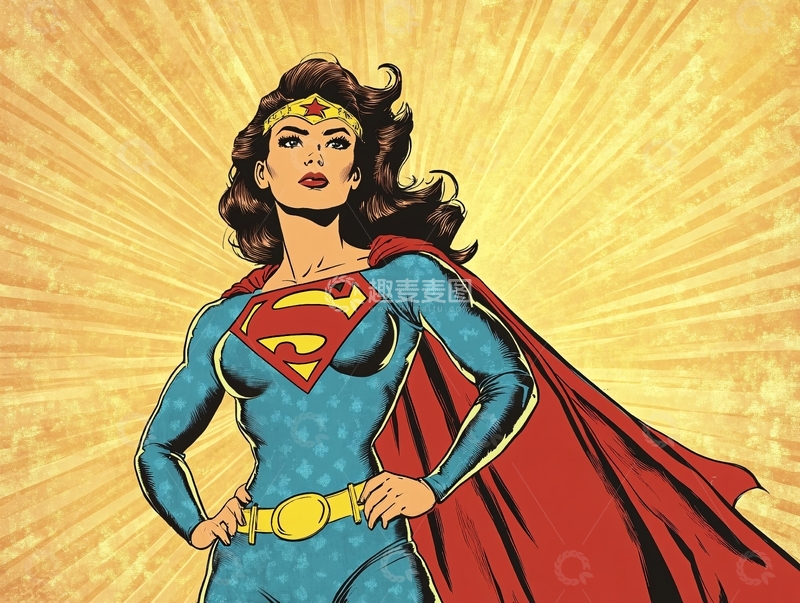高清大图下载【趣麦麦图】超级女英雄漫画