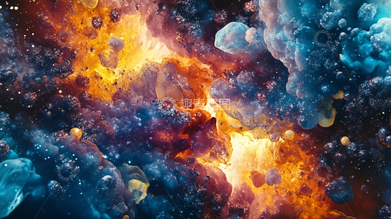 高清大图下载【趣麦麦图】海洋流体画宇宙3
