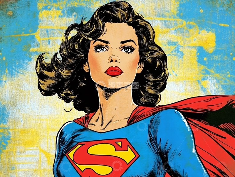 高清大图下载【趣麦麦图】超女漫画插图