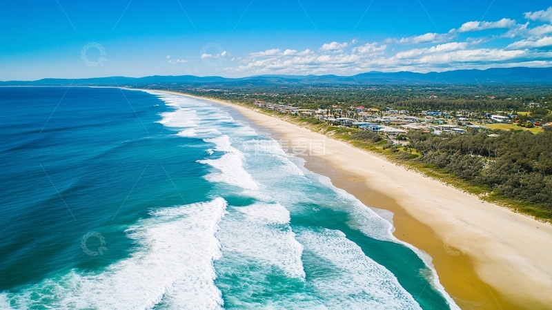 高清大图下载【趣麦麦图】澳洲海岸线航拍1