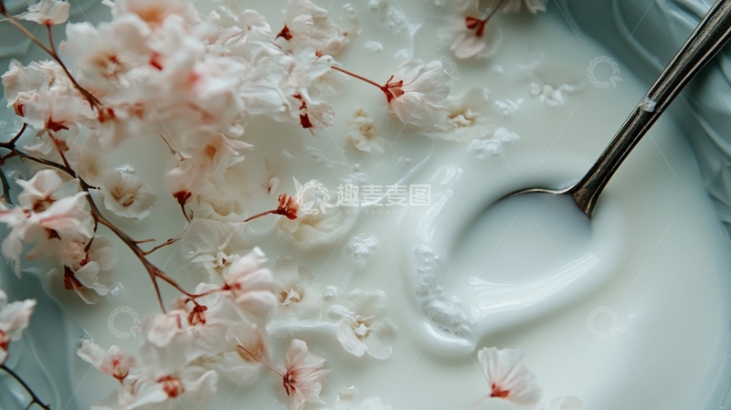 高清大图下载【趣麦麦图】清晨酸奶搅拌