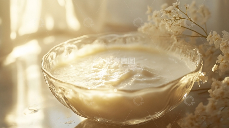 高清大图下载【趣麦麦图】牛奶花胶1